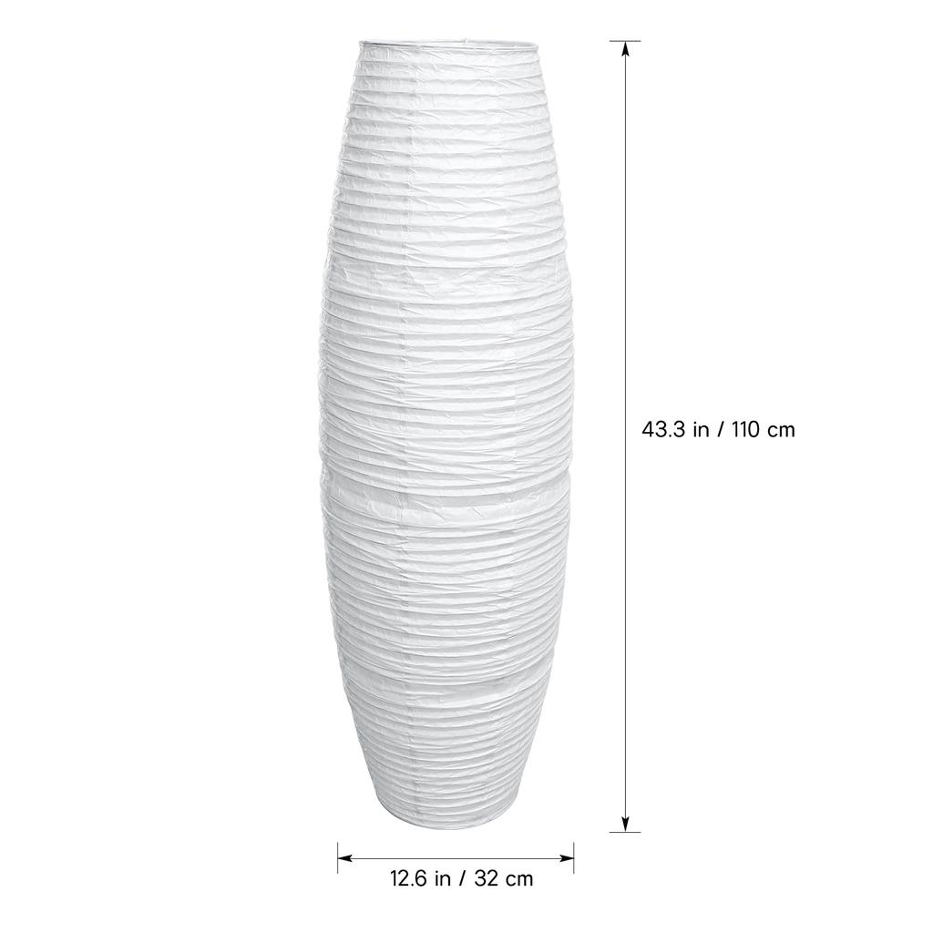 LED Paper Vertical Lampshade Rectangular White Floor Lamp Shades for Bedside Room Decorative Light Cover Iron Material