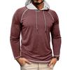 Men's Hooded Pullover Long Sleeved T-shirt Sports Top