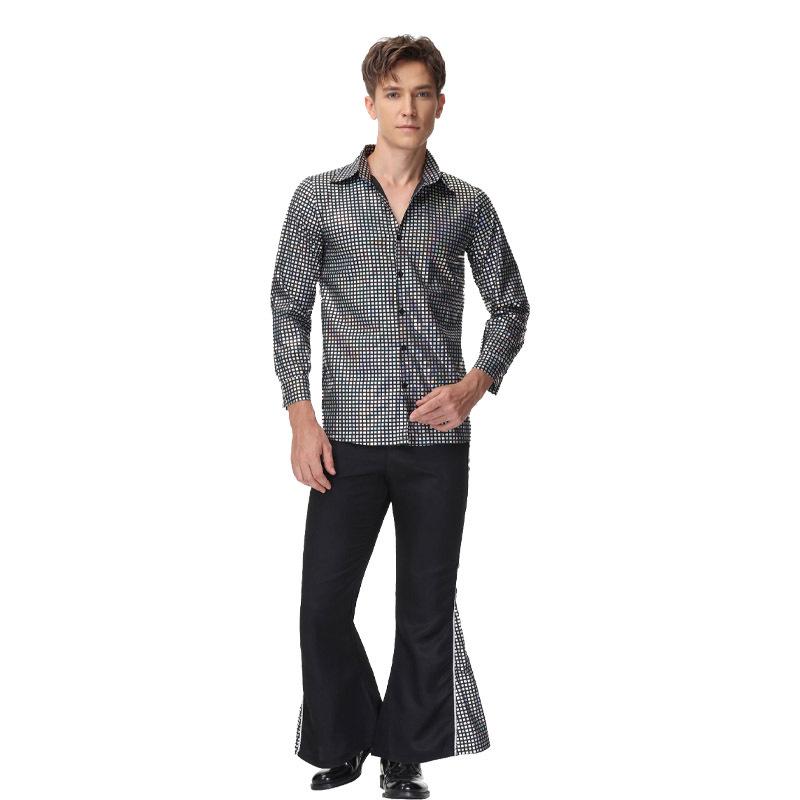 

Хэллоуин Винтаж 70-е Диско Хиппи Хип-хоп Певец Маскарадный Бал Шоу Костюм XL