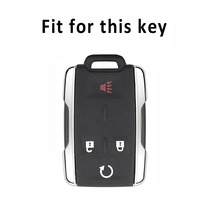 4-Tasten-TPU-Autoschlüsseletui mit vollständiger Abdeckung für Chevrolet SUBURBAN Saboban GMC Sierra Canyon Colorado Silverado Shell Schlüsselanhängerhalter Autozubehör