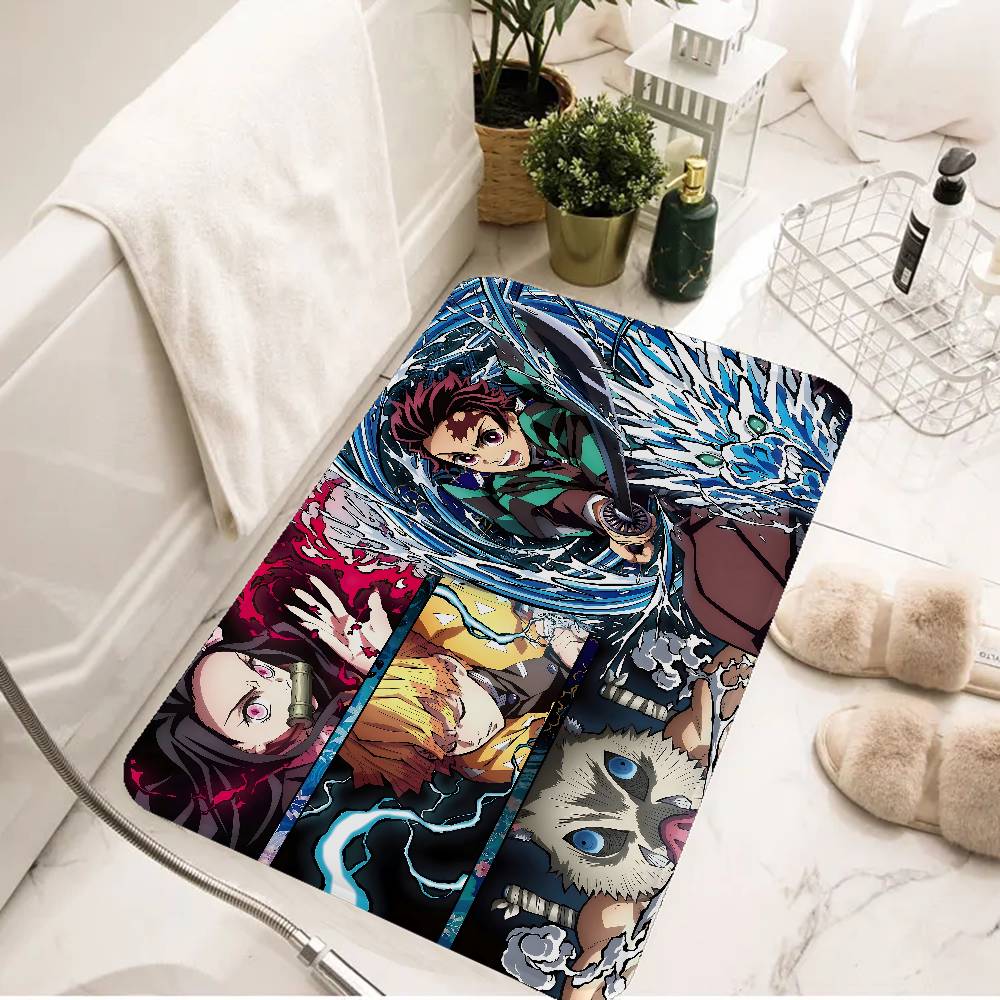Anime Demon Slayer Floor Mat Retro Multiple Choice Living Room Kitchen Rug Non-Slip Modern Home Decor
