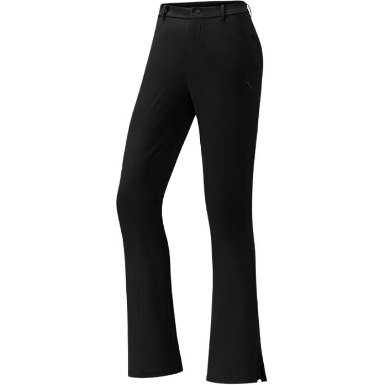 

Anta Plain Mid-Rise Breathable Versatile Flared Casual Pants Women bottoms Black 162537303-2 XS