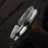 silver 925 Circular texture bracelet for men and women vintage couple style solid opening engraved small flower bangles jewelry