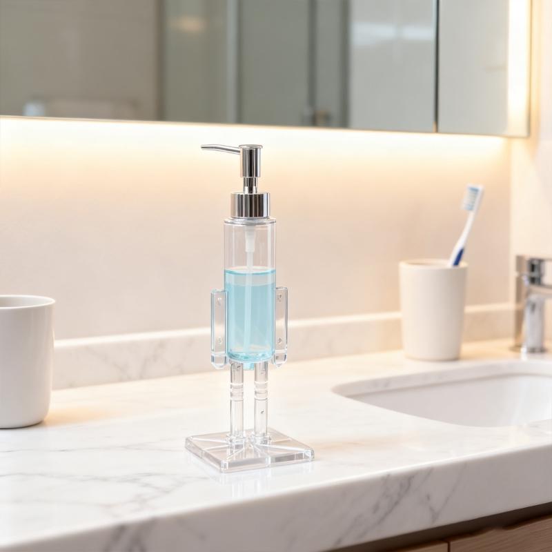 Nutcrackers Theme Soap Dispenser Hand Wash Liquid Soap Holder For Bathroom Use With Transparent Body Christmas Decors