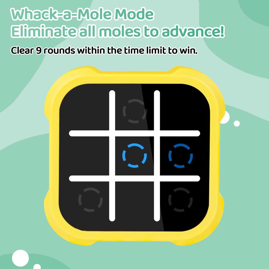 Electronic Educational Tic-Tac-Toe 3-in-1 - Portable Travel Toy, Memory Development Puzzle for 3-Year-Old Children