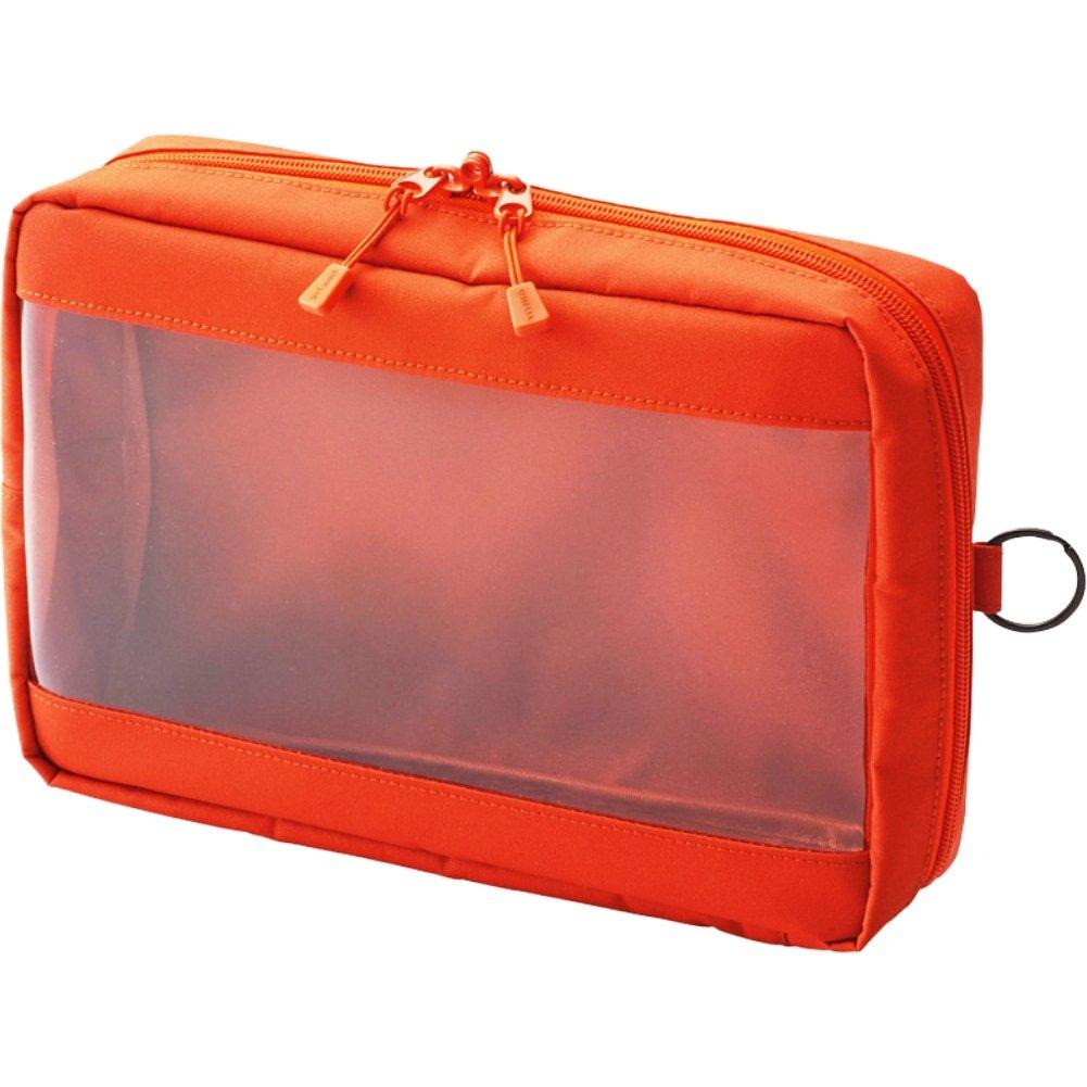 LIHIT LAB Pouch Clear Box A5 Orange F7583-4