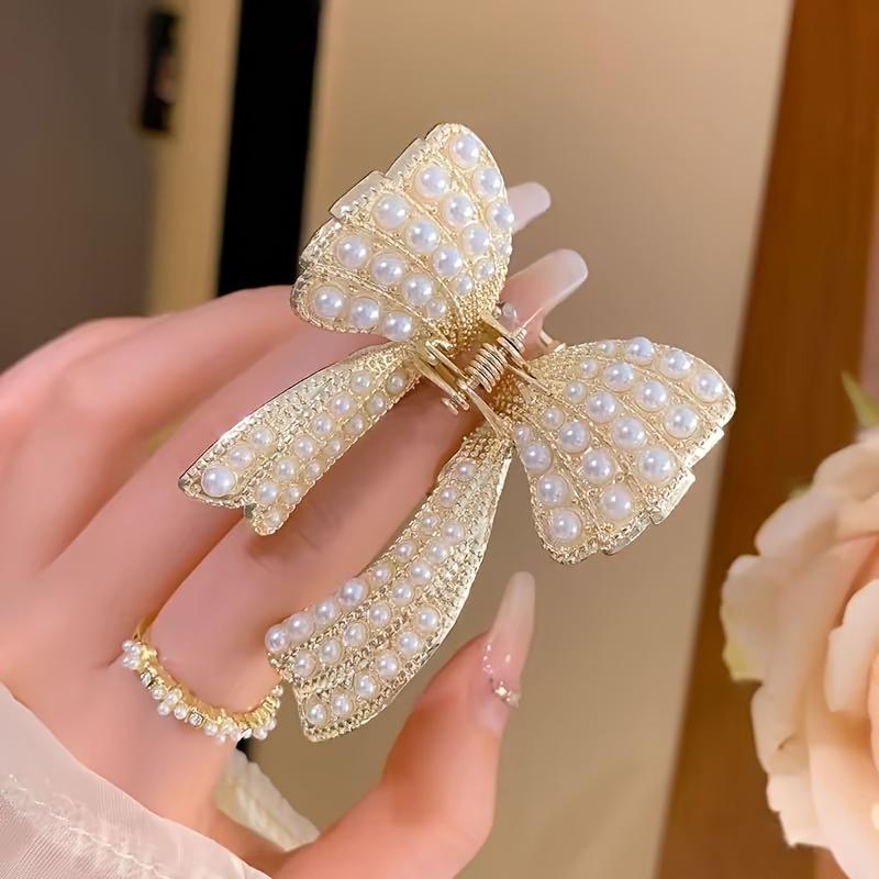 Pearl Butterfly Hairpin Ladies Elegant Alloy Hairpin Hair Additions One-size