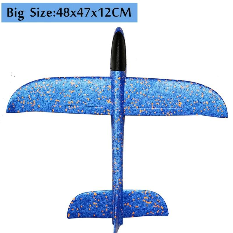 Hand Throwing Glider 18.9" Large Foam Airplane Toys - Outdoor Flying Toys for Kids Summer Gifts Sport Party Favors