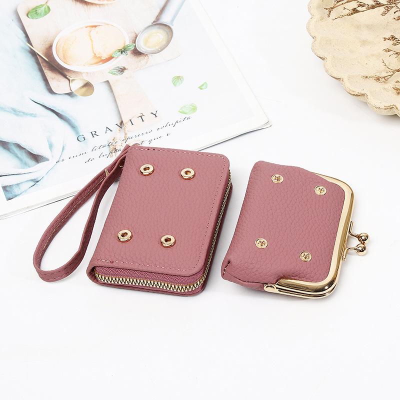 2026 Newest Women's Wallet Wrist Strap Short Coin Purse Card Holder Korean Style Coin Clip Bag Multi-Card Slot