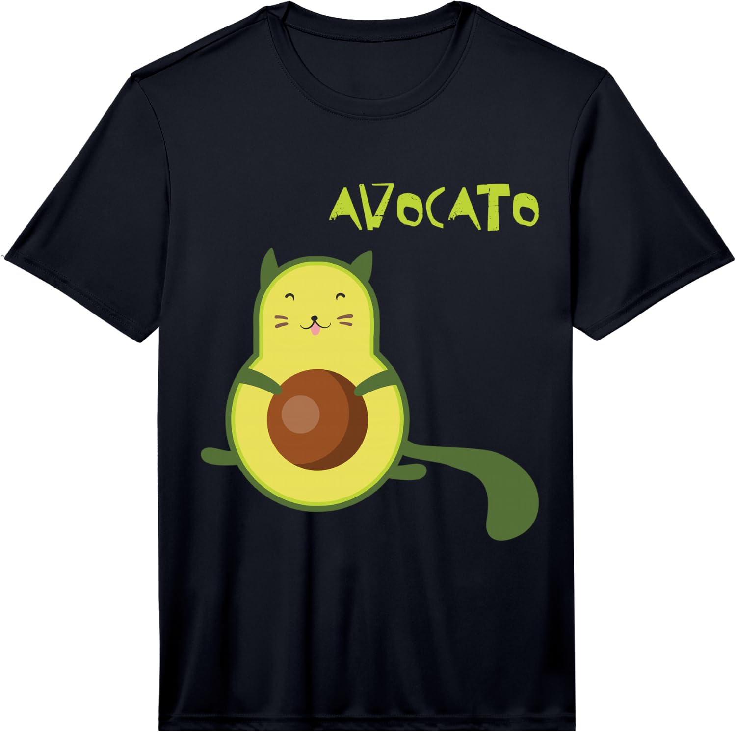 Avocato Funny Cute Cat Avocado Gift for Vegan Performance Unisex T-Shirt XL