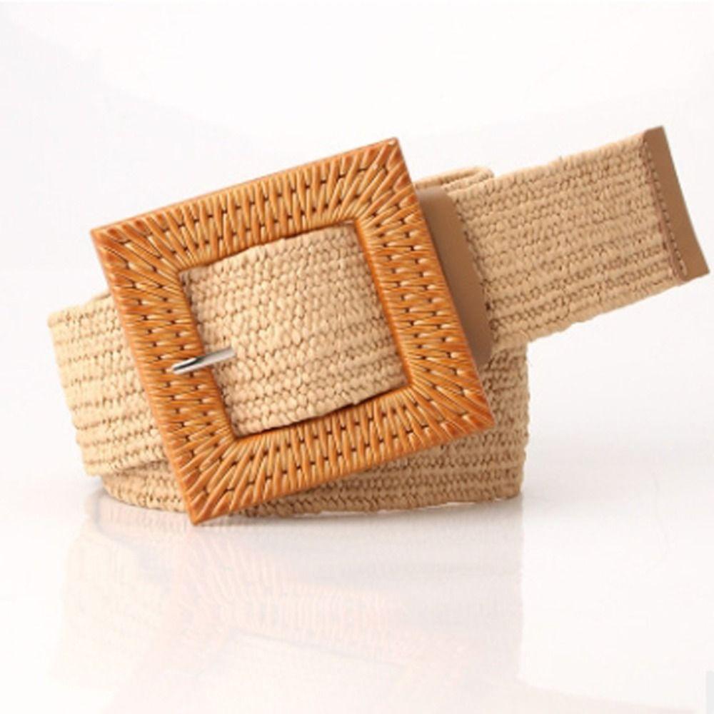 Ceinture Tressée Bohème en Paille Ceinture de Taille Style Ethnique Colorée Ceinture Style Bohème Décorative pour Jeans