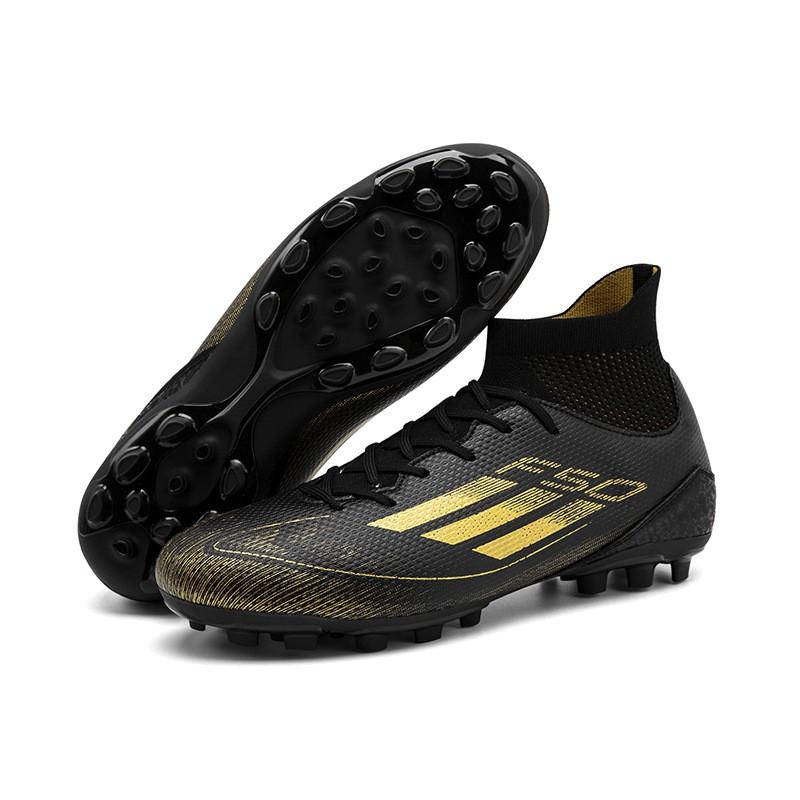 Unisex Adult Kids Football Cleats Artificial Turf AG TF Studs Synthetic Leather Upper Lace-Up High Top