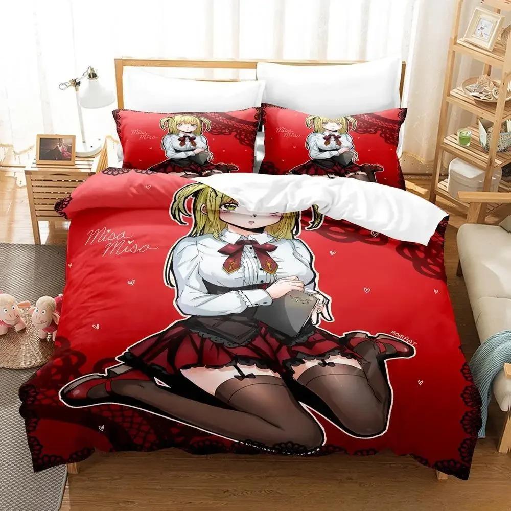 New Death Note Misa Misa Bedding Set Single Twin Full Queen King Size Bed Set Adult Kid Bedroom Duvet Cover Sets Anime Bed