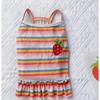 Pet Dog  Ruffle Striped Skirts Vest for Bulldog Cat Sweet Spring Summer Party Slim Dress Puppy Skirt