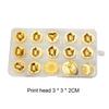 15pcs DIY Wax Grain Seal Head Multipurpose Art Seal Head Ornamental Embossed Seal Head Craft Supplies for Packaging Scrapbooking