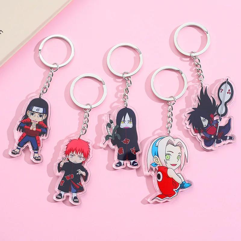 Naruto anime peripherals acrylic keychains toys cartoon schoolbags adorable plus exquisite tiny keychains present