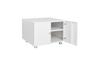 White Mobile Metal Printer Cabinet with Door & Adjustable Shelf, Rolling Storage File Cabinet for Home Office & Small Spaces