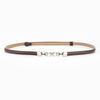 Genuine Leather Womens Adjustable Pearl Pullthrough Waist Belt For Elegant Dress And Suit Outfit