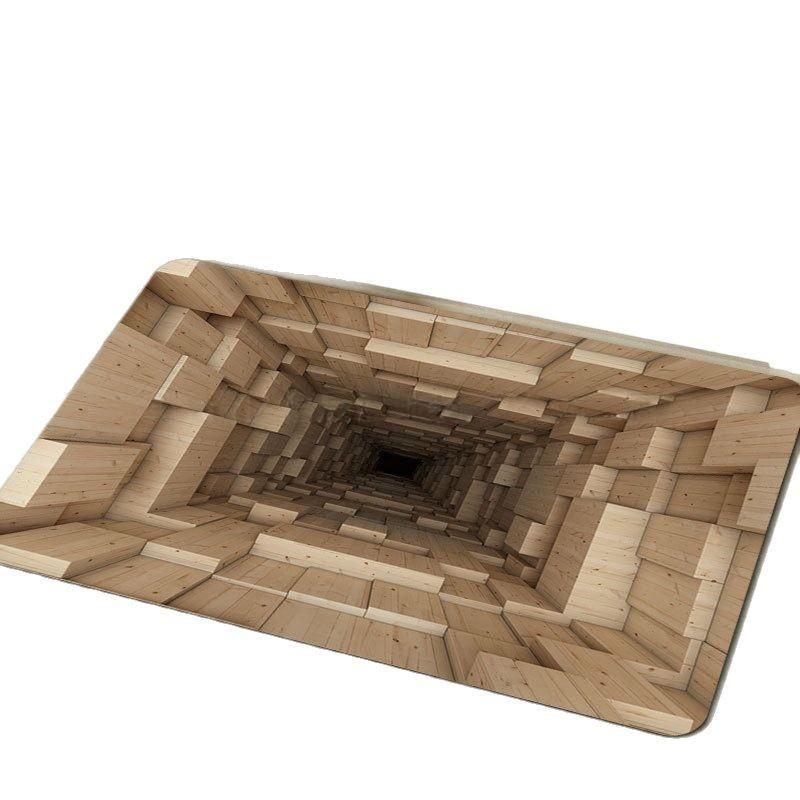Simulation Visual Hollow Floor Mat 3D Visual Water Absorption Quick Drying Carpet Entrance Entrance Easy To Take Care Of Floor Mat