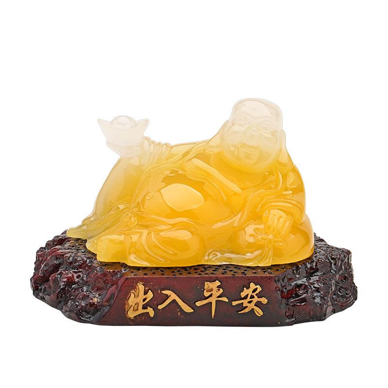 

Fortune Maitreya Buddha Laughing Buddha Statue Resin sculpture Chinese characteristic car decoration Home and office decorations