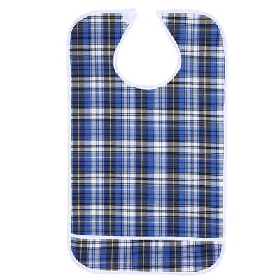 Waterproof Adult Elder Mealtime Bib Reusable Pocketed Dinning Aid Clothes Protector
