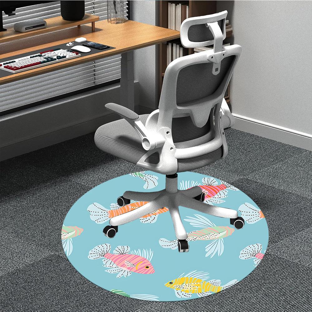 

1pc Fish Pattern Chair Carpet for Office, Perfect for Office, Holiday Party Decoration Choice yy260314040 80cm by 80cm
