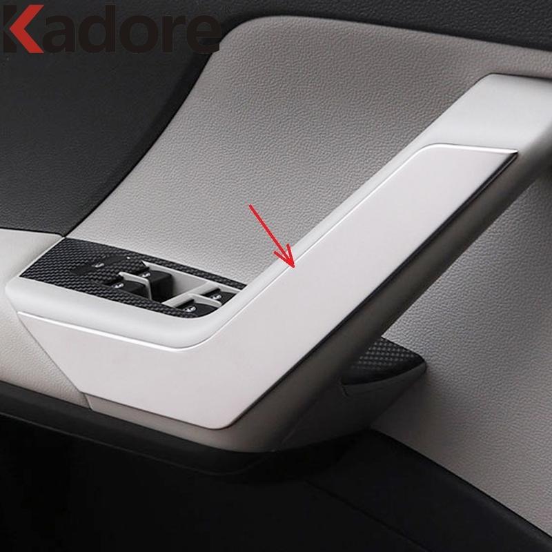 For Volkswagen VW T-cross Tcross 2018 Steel Car Inner Door Handrail Handle Armrest Cover Trim Strips