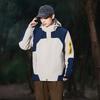 Unisex Colorblock Windbreaker: Detachable, Waterproof, Windproof, Customizable Print