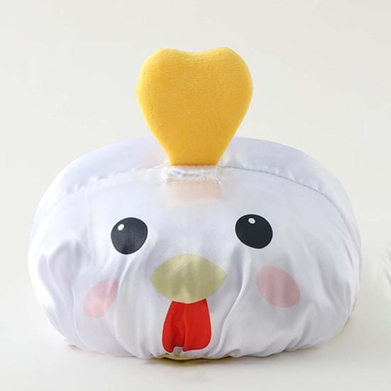3D Animal Design Kids Shower Cap Polyester All Match Bright-colored Bath Cap for Dorm