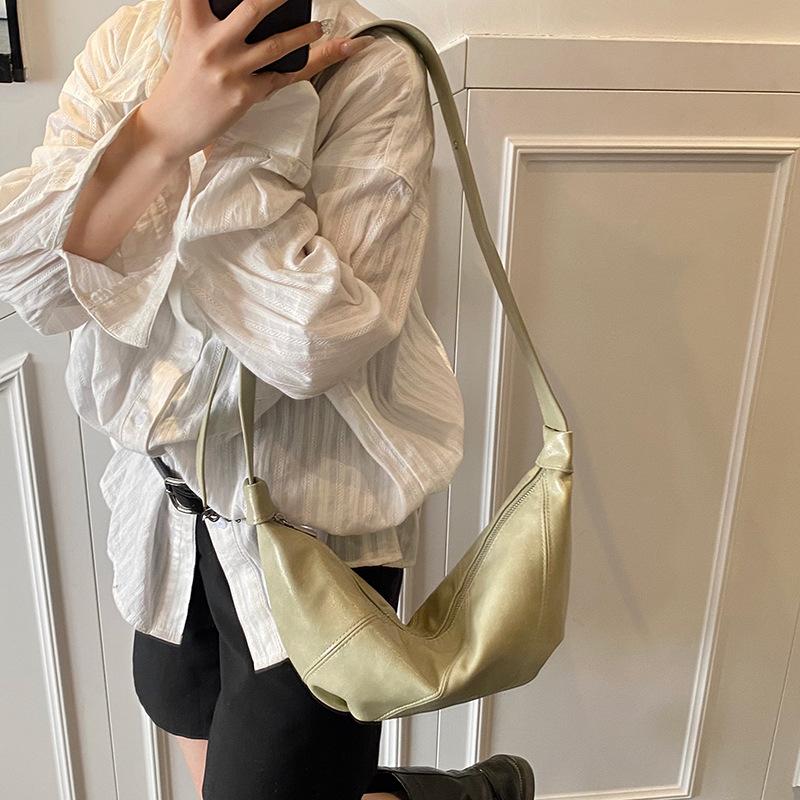 Large Capacity Bag Women's New Solid Color Shoulder Messenger Bag
