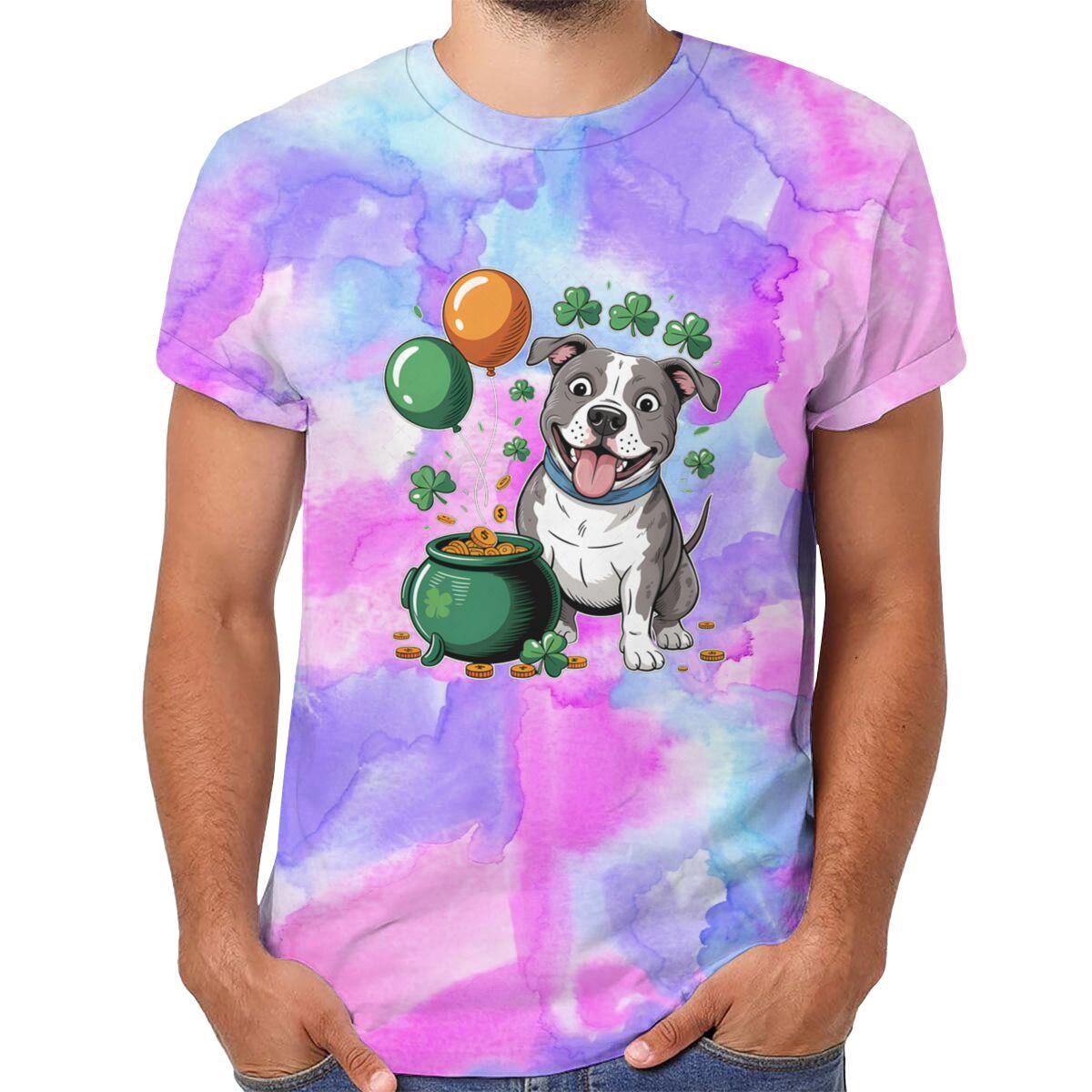 

Funny St Patricks Day Dog Shirt Design Women Unisex Clothing Lucky Irish Day Shirt St Patricks Day Shamrock Leaves Casual Tops 4XL