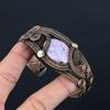 Pink Thulite Gemstone Jewelry Pure Copper Wire Wrapped Handmade Cuff/Bangle For Gift