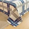 Geometric Plaid Pattern Bed Sheet Set Simple Grid Flat Sheet 100% Cotton Bedding Breathable Durable Sheets with 2 Pillowcases