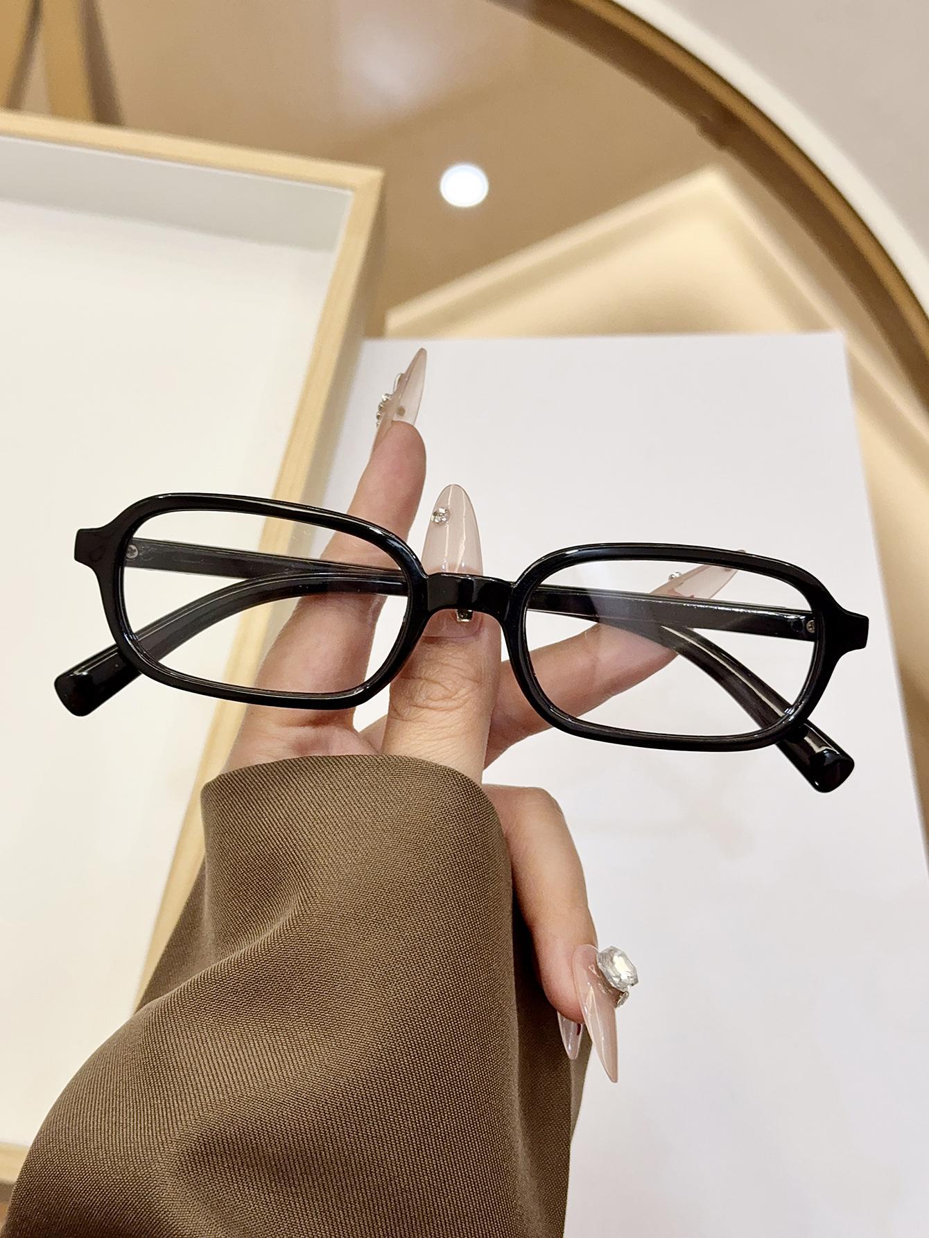 1Pc European and American Classic Trendy Square Small Frame Glasses, Fashionable Glasses for Men and Women