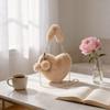 Plush Heartshaped Handbag For Women With Chain Strap And Large Capacity For Daily Use