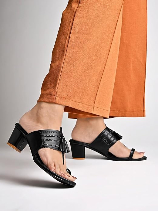 Shoetopia Women's Heeled Sandal Peep Toe Block heel Chic Lace-Up Straps | Comfortable Summer Footwear