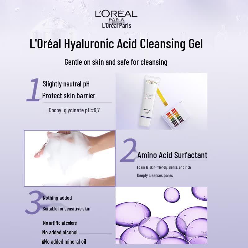 L'Oreal Revitalift Hyaluronic Acid Crystal Gel Cleanser 125ml