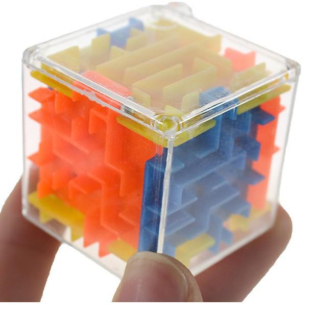 Creative 3D Maze Ball 4cm Mini Magic Cube: Six-Sided Challenge Educational Toy for Kids