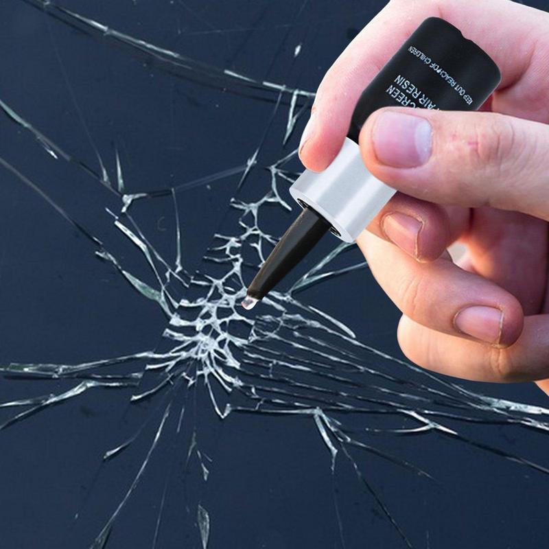 Colla per riparazione parabrezza auto Kit in resina per riparazione finestrini auto Fluido per ripristino graffi crepe parabrezza Colla per polimerizzazione vetri Accessori auto