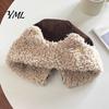 Cold Weather Hat Cat Ear Sherpa Fleece for Women, Windproof Winter Protection Cozy Thermal Hat, Thick Warm Fuzzy Skull Cap Outdoor Cycling Autumn