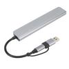 USB Type C Hub High Speed 1 USB3.0 4 USB2.0 2 Type C Port Aluminum Alloy USB Splitter for Laptop Tablet Phone PC
