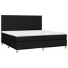 VidaXL Slat Bed Base with Mattress and LED, Upholstered Bed with Headboard, Double Bed, Adult Bedroom Bed, 3135543