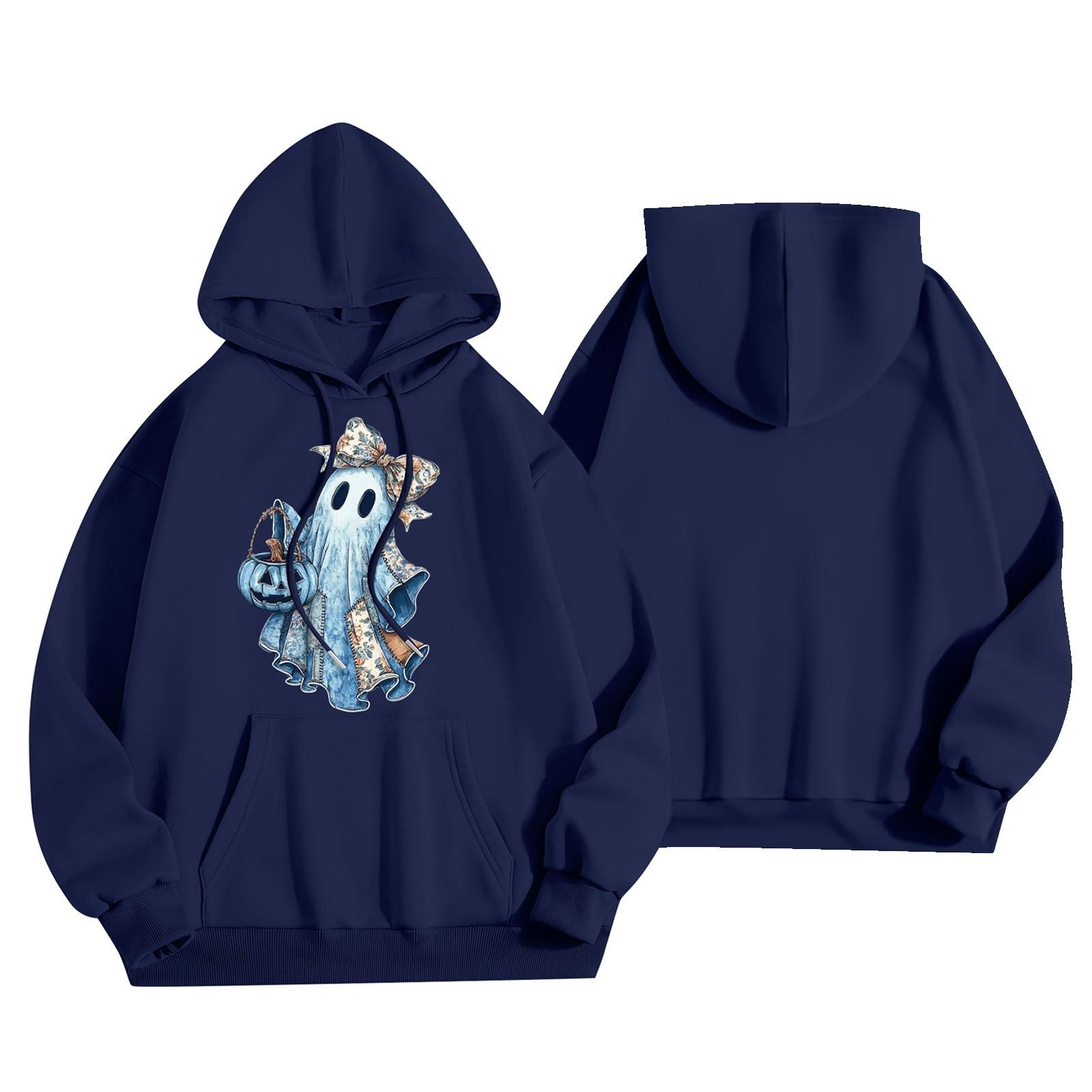 

Женский модный легкий пуловер с длинным рукавом и карманами, худи с принтом M