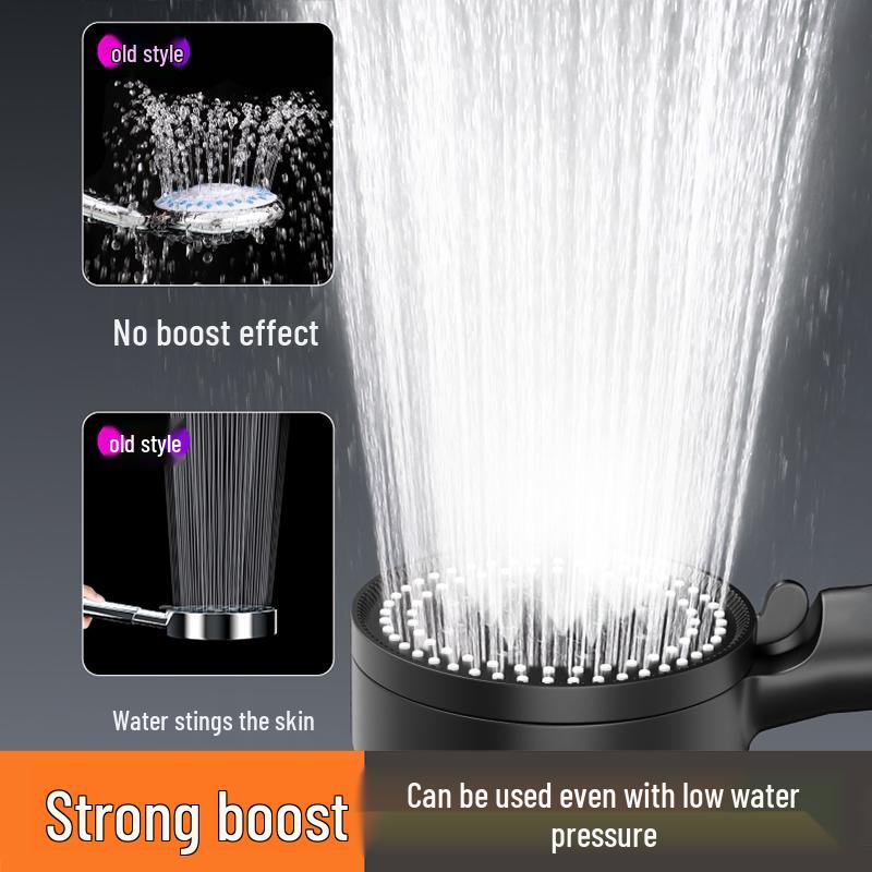 Pressurized Rain Shower Head Set for Household Bathroom with Water Heater Compatibility