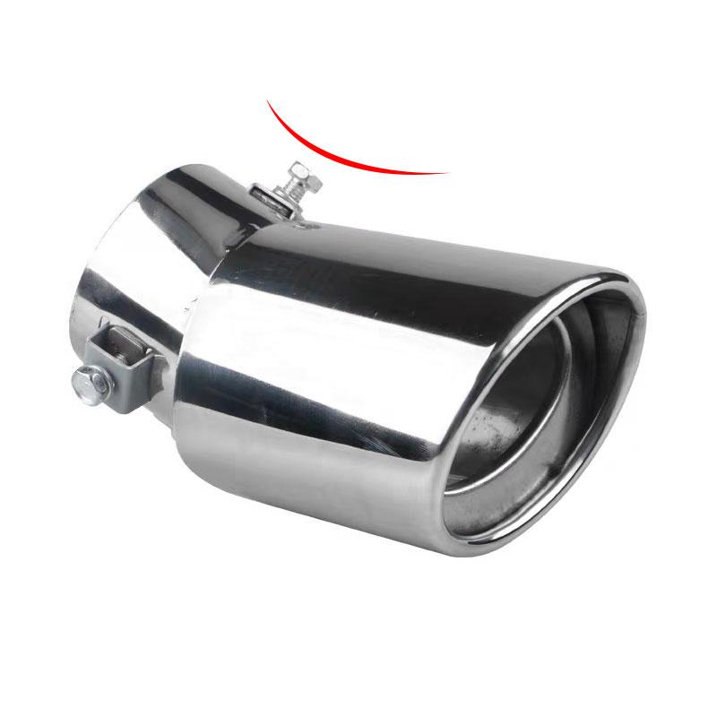 1 Piece 2.5" Stainless Steel Chrome Trim Car Auto Exhaust Muffler Tip Pipe Rear Tail Throat for Specific Models