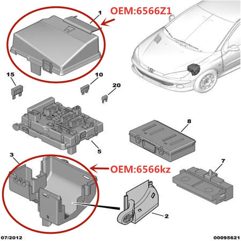 6556Z1/6556KZ: Compatible Fuse Box Cover Bracket for Peugeot 206CC/207 and Citroen C2