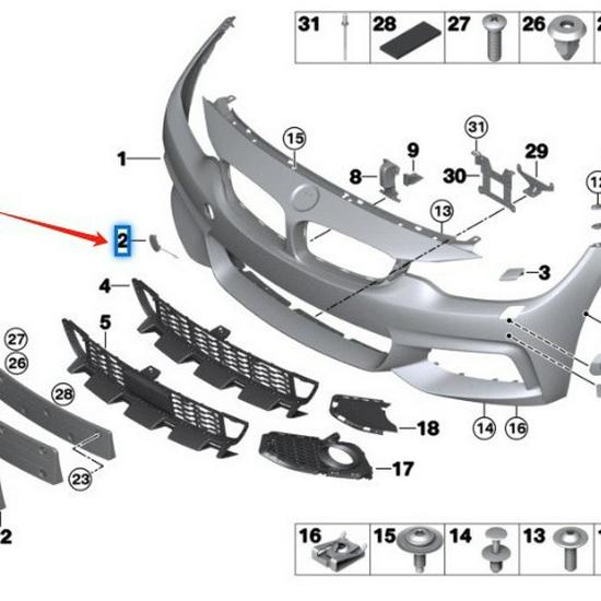 BMW 4 Series F32/F33 Front Bumper Tow Bar 51118061005