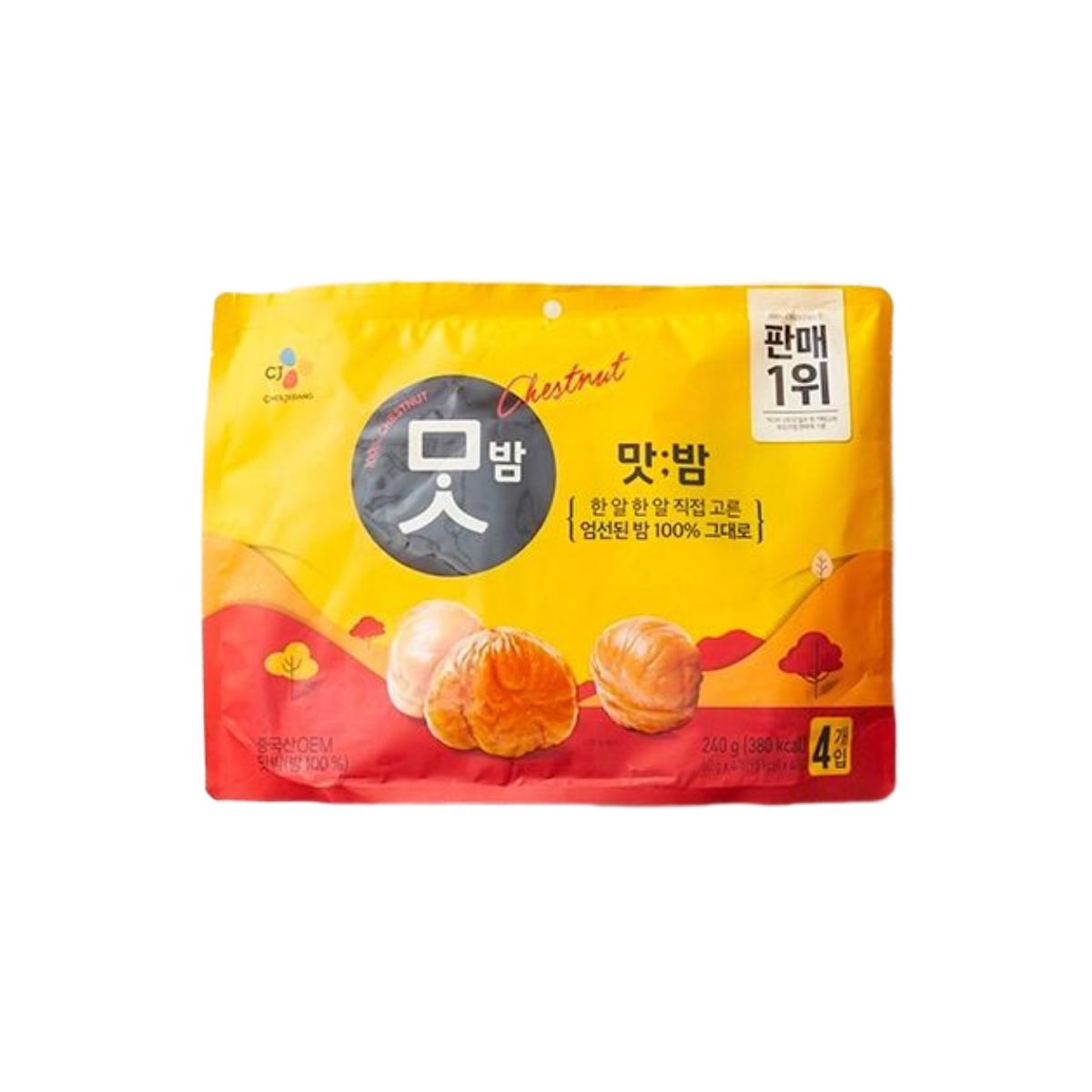 CJ Matbam Roasted Chestnut Snack Sweet Roasted Nut 240g (60g x 4 Packs)