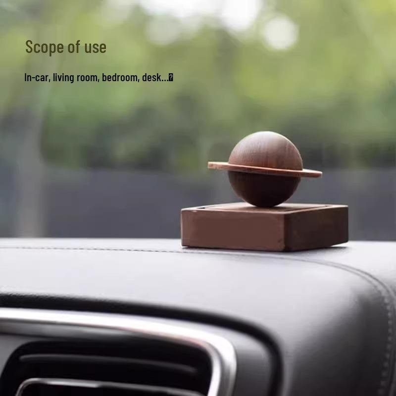 Aromatic Wood Planet Essential Oil Diffuser - Portable Stone Ornament for Home, Bedroom, and Car Aromatherapy.
