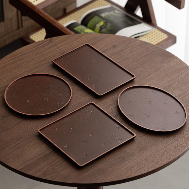 Vintage Bamboo Orchid Dry Bubble Tea Tray